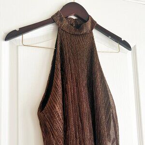 Forever 21 Bronze Embellished Halter Top